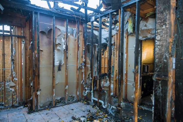 Professional Fire Damage Restoration technician working in Arlington, VA